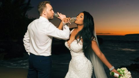 Rachel Mbuki and her husband. PHOTO/@rachelmbuki/Instagram