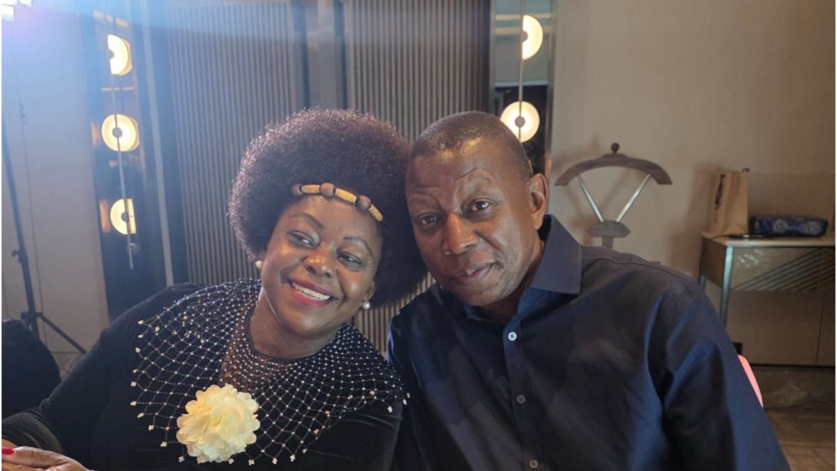 Millie Odhiambo with her husband during his birthday celebration. PHOTO/https://www.facebook.com/millie.mabona