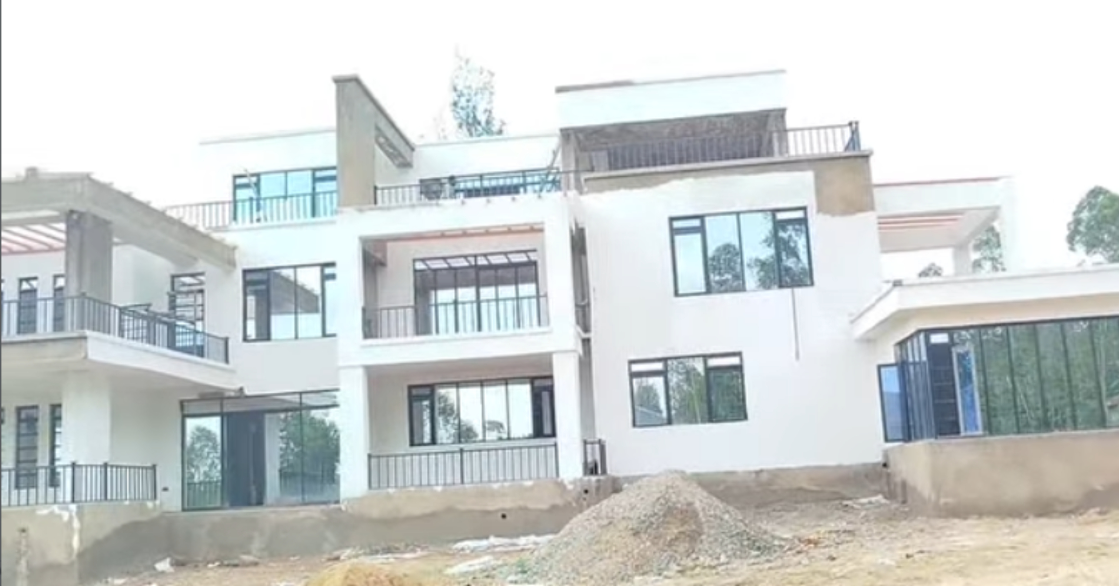Peter Salasya's nearly complete mansion. PHOTO/@peter-salasya/Instagram