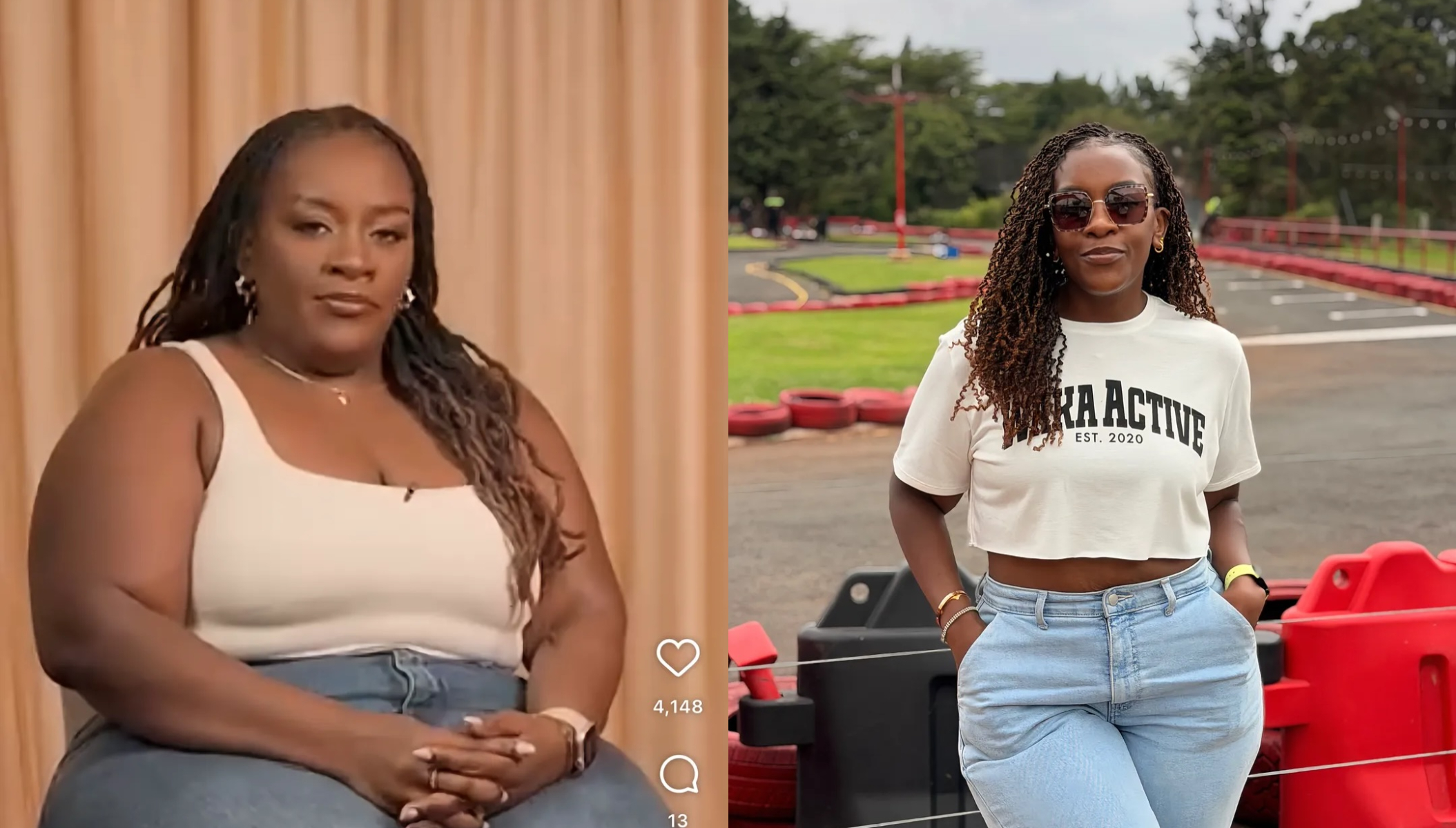 Murugi Munyi shares emotional transformation after weight loss journey