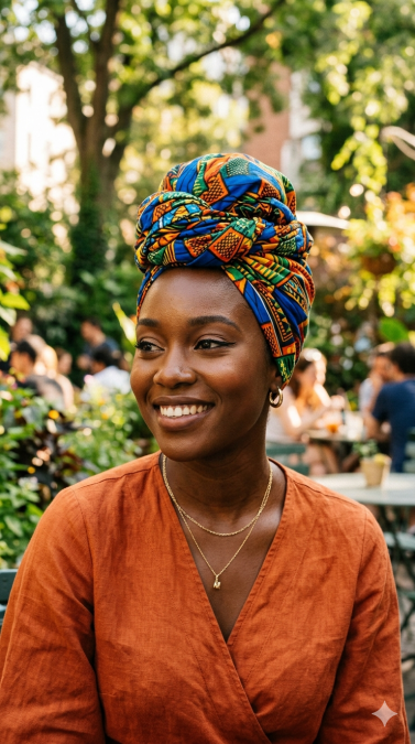 A woman with a scarf in a turban style. PHOTO/Gemini