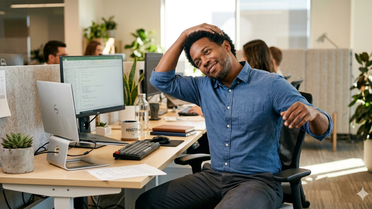 A man doing simple stretches. PHOTO/Gemini
