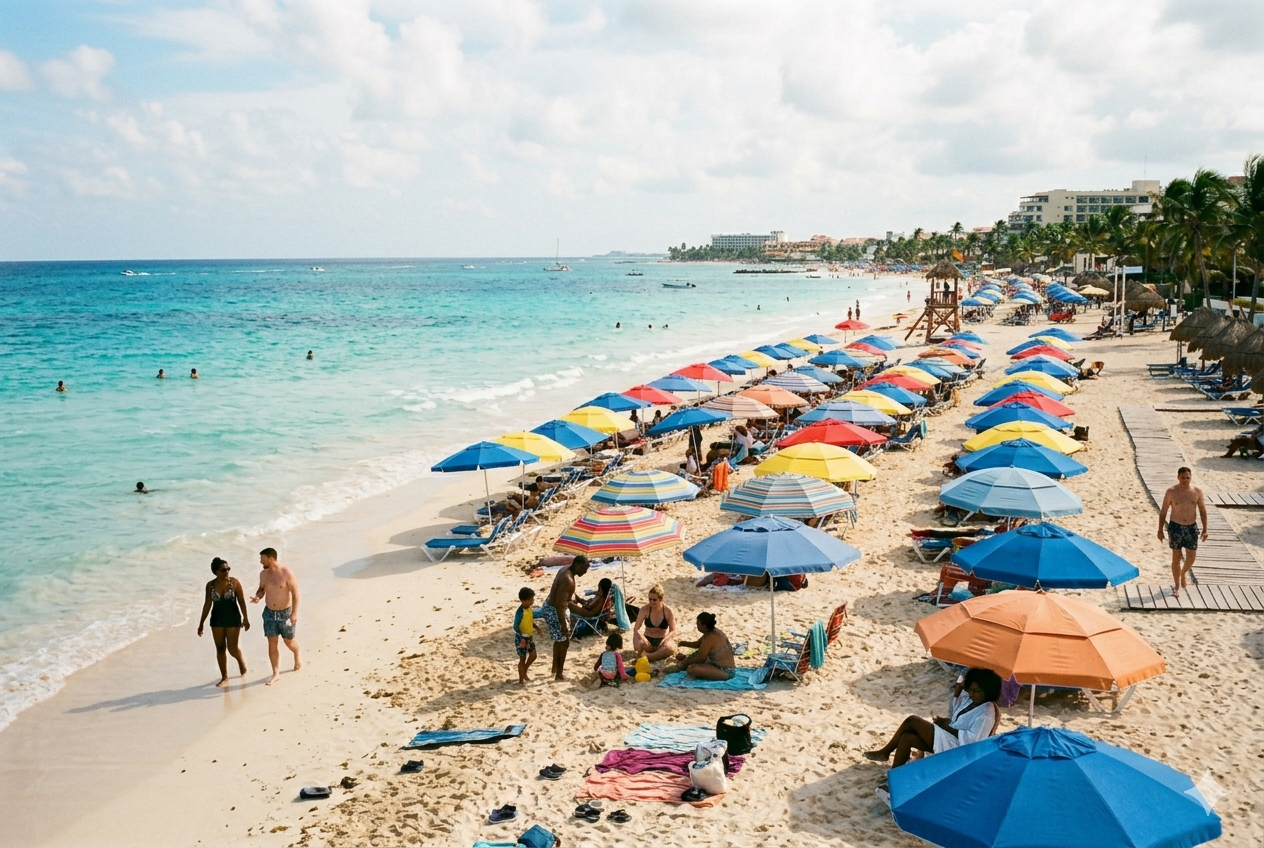 Beach bans umbrellas for 10 to 65-year-olds
