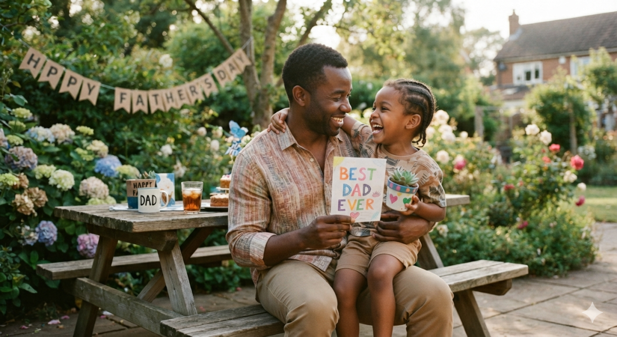 A child celebrating her father on Father's Day. PHOTO/Gemini