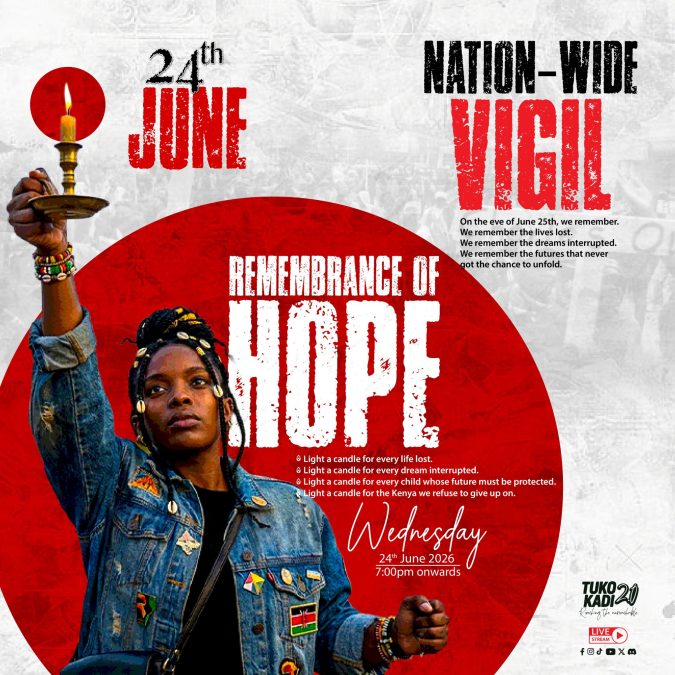 Planned night vigil for Gen Z who died during June 25th protest. PHOTO/@Ademba_47/x