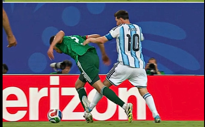 Messi's dangerous tackle sparks debate after hattrick hero escapes a red card