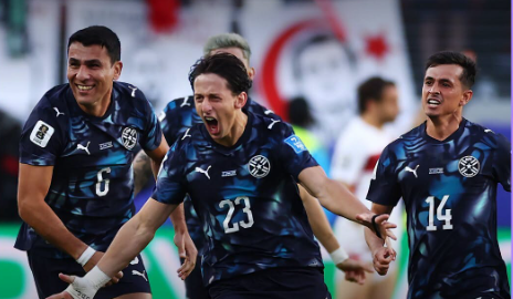 Paraguay players celebrate their early goal against Turkey at the 2026 FIFA World Cup on Saturday, June 20, 2026. PHOTO/https://www.facebook.com/fifaworldcup