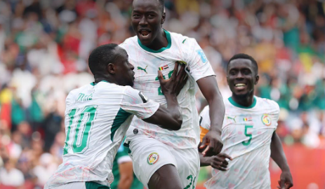 Senegal players celebrate their 5-0 win over Iraq at the 2026 FIFA World Cup. PHOTO/https://www.facebook.com/fifaworldcup