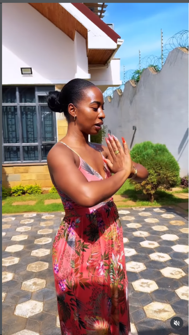 Diana Marua praying for divine intervention and abundance. PHOTO/@diana-marua/Instagram