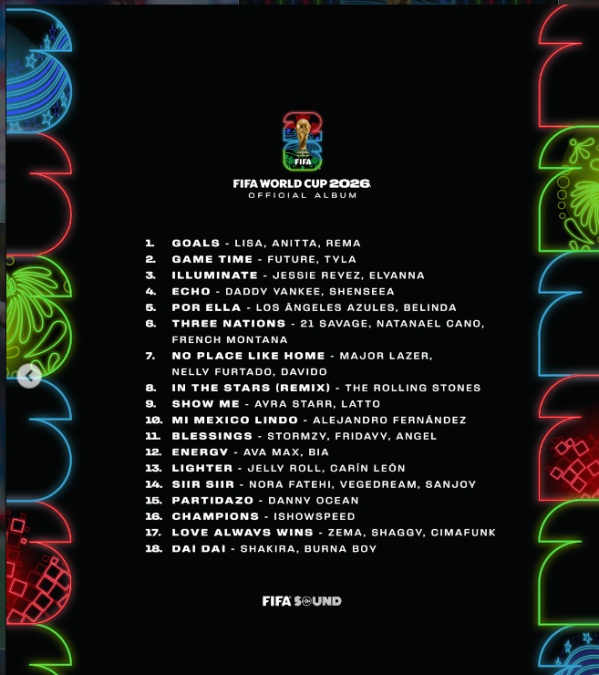The 2026 World Cup official album.PHOTO/fifaworldcup/Instagram