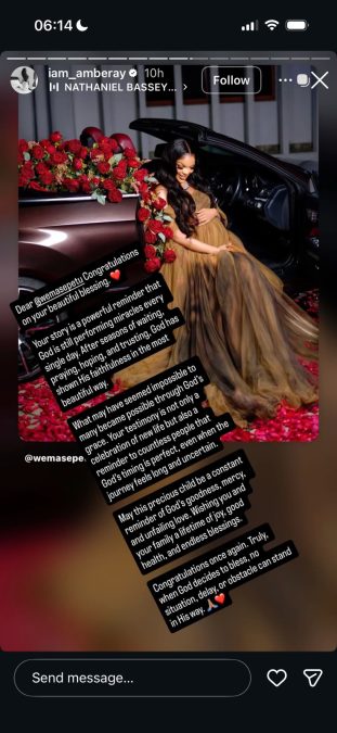 A post shared by Amber Ray on her Instagram. PHOTO/Screengrab by k24 Digital
