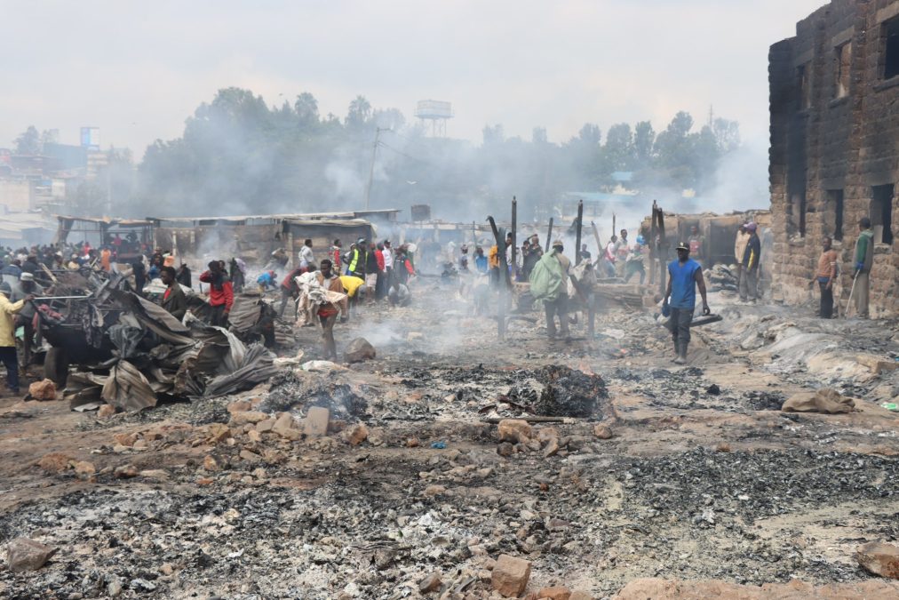 Gikomba market after the fire on Sunday, June 21, 2026. PHOTO/@Yusuf Hassan/X