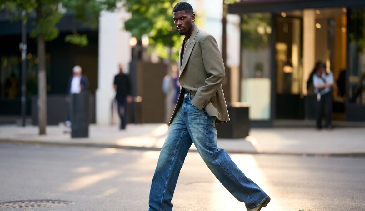 A man walking in the streets. PHOTO/AI