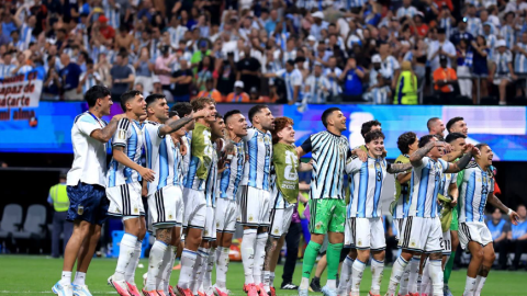 Argentina players celebrate their famous win against Egypt on Tuesday, July 7, 2026. PHOTO/https://www.facebook.com/AFASeleccionEN/photos