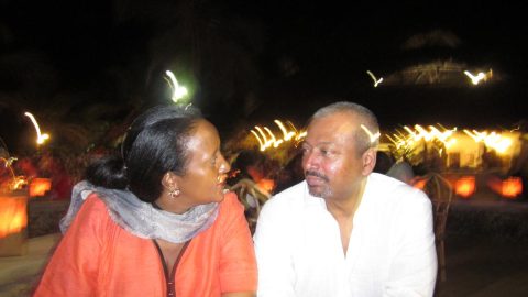 Former Cabinet Secretary Amina Mohamed with her late husband Khalid. PHOTO/ @AMB_A_Mohammed/X