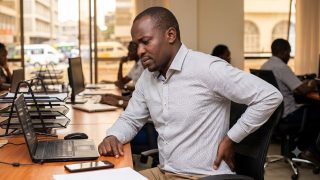 How elevating legs releases lower back pressure after sitting