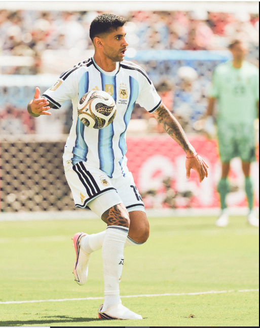 Tottenham's Christian Romero in action for Argentina at the 2026 FIFA World Cup. PHOTO/https://www.facebook.com/TottenhamHotspur/photos