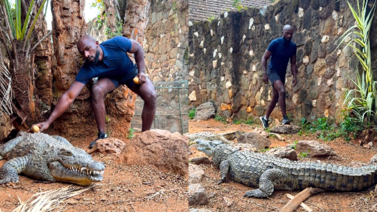 Ombachi catches crocodile before turning it into a burger in latest cooking adventure