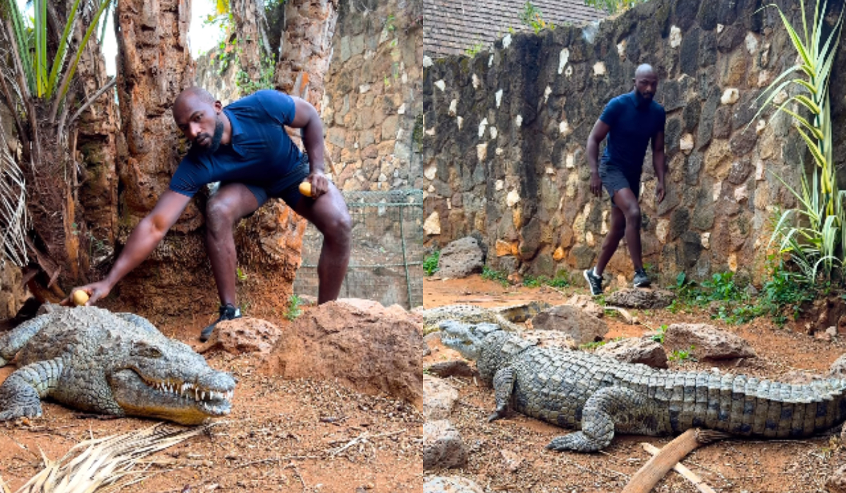 Ombachi catches crocodile before turning it into a burger in latest cooking adventure