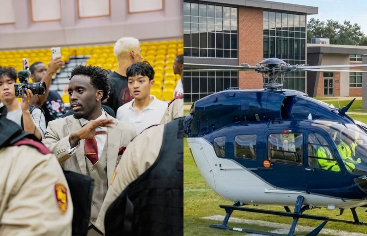 Kai Cenat forced to use chopper after Streamer University students sneak out, hold huge party