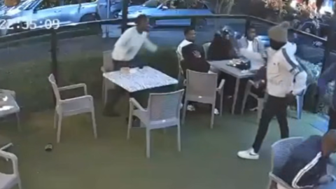 CCTV captures terrifying moment armed gang stormed Westlands hotel and robbed diners