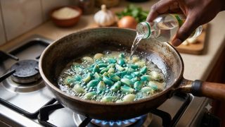 Why garlic turns blue or green when cooked in vinegar