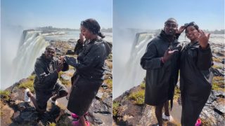 Jimal Rohosafi proposes to long-time girlfriend Wangari Thiong’o