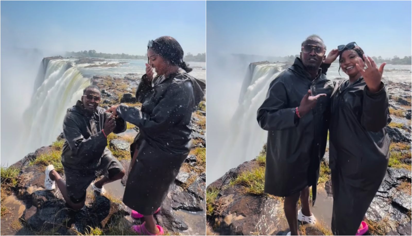 Jimal Rohosafi proposes to long-time girlfriend Wangari Thiong'o