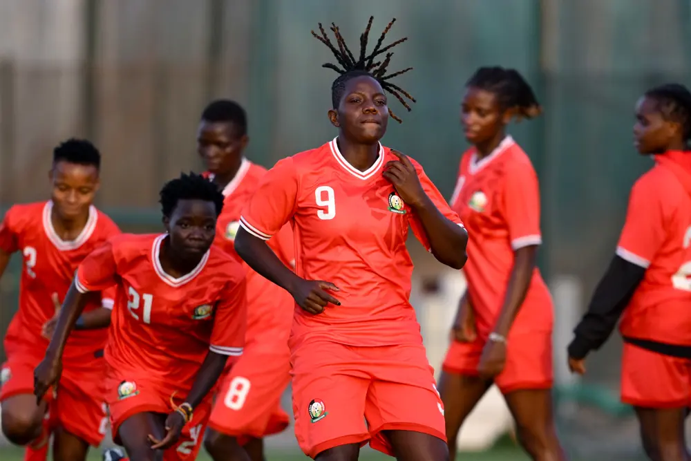 Kenya's Harambee Starlets in preparation for their 2026 WAFCON opener against Morocco on Sunday, July 25, 2026. PHOTO/https://www.cafonline.com