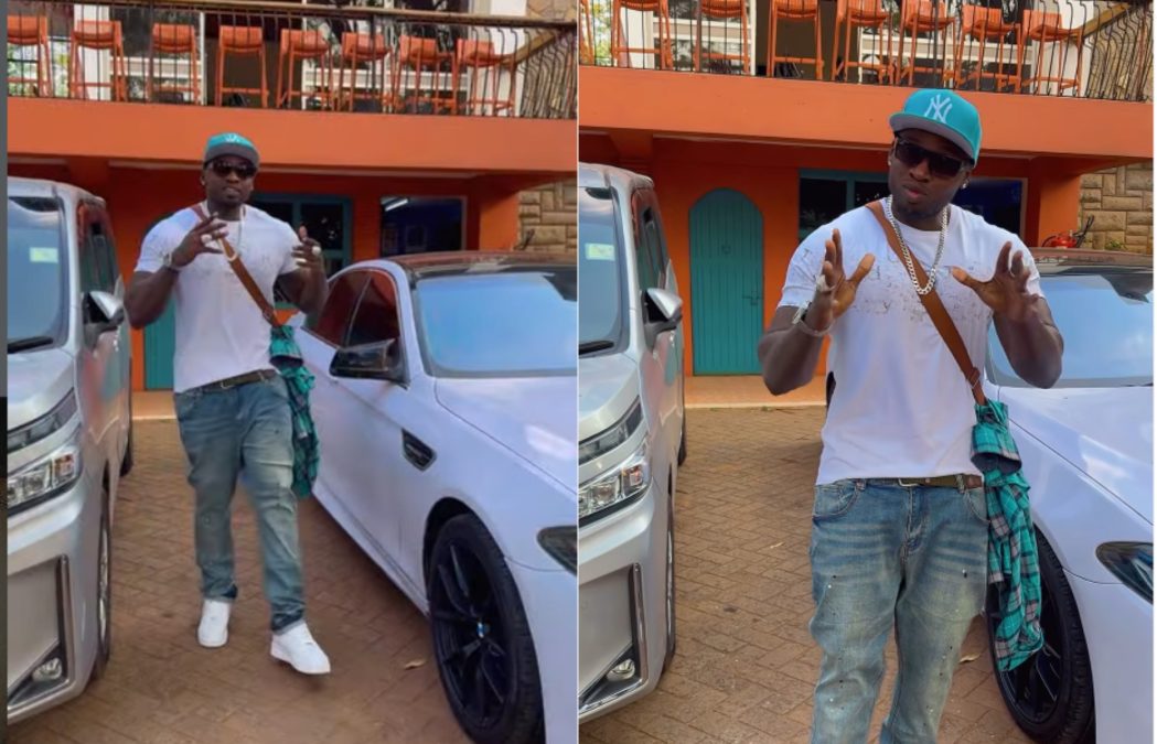 A collage of Khaligraph Jones weight transformation. PHOTO/@khaligraph_jones/Instagram