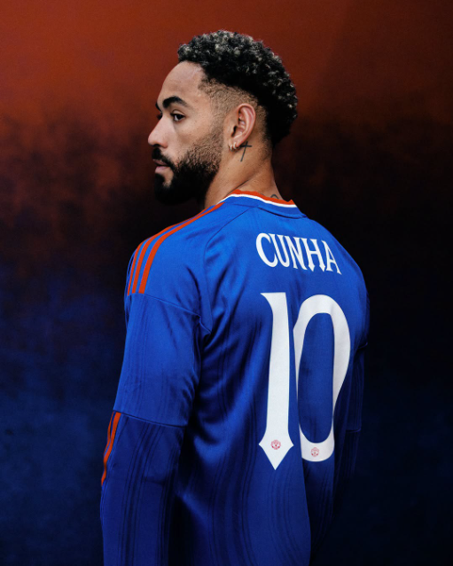Manchester United's forward Matheus Cunha in the 2026/27 away kit. PHOTO/https://www.facebook.com/manchesterunited