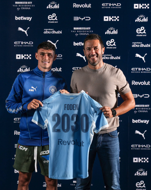 Manchester City forward Phil Foden has signed a new deal with the club until 2030. PHOTO/https://www.facebook.com/mancity