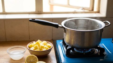 How adding a drop of vinegar keeps boiled potatoes from turning to mush