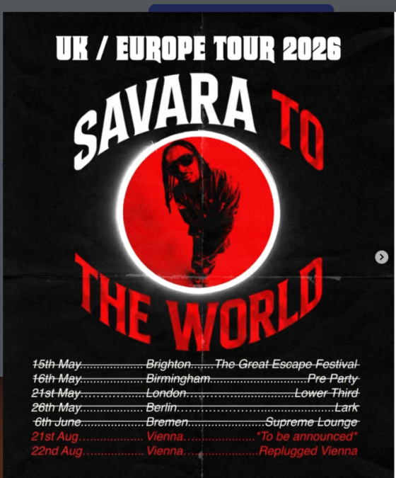 Savara's international tours. PHOTO/@savaraafrica/instagram