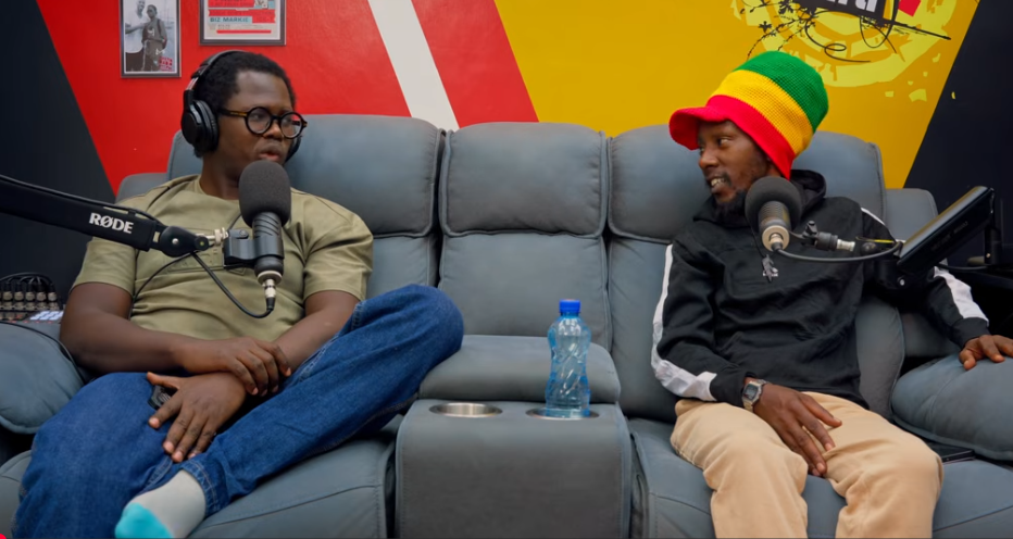 Mwafreeka and Mbusi during  an interview. PHOTO/@ikonini/Youtube