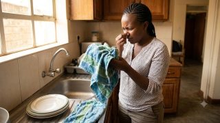 How to remove damp odours on kitchen dish towels after repeated use