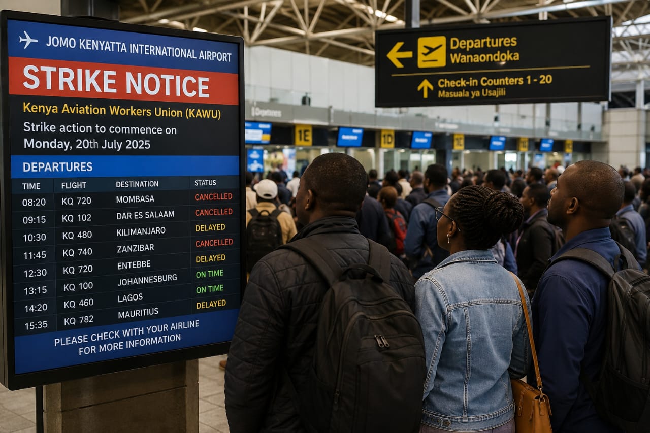 What happens to your ticket if Kenya aviation workers strike?