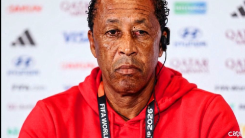 Cape Verde's head coach Bubista previously at a press conference. PHOTO/https://www.facebook.com/profile.php?id=100063639967770