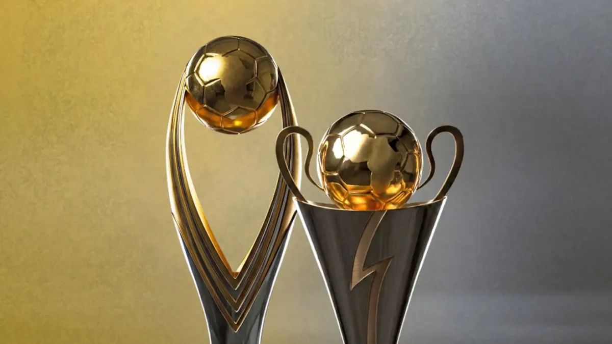 The CAF Champions League and the CAF Confederation Cup official trophies. PHOTO/https://www.cafonline.com/news/