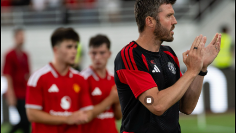 Manchester United manager Michael Carrick during Wrexham's pre-season friendly in Finland on Saturday, July 18, 2026. PHOTO/https://www.facebook.com/manchesterunited