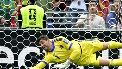 Belgium goalkeeper Thibaut Courtois in action at the 2026 FIFA World Cup. PHOTO/https://www.facebook.com/belgium/photos