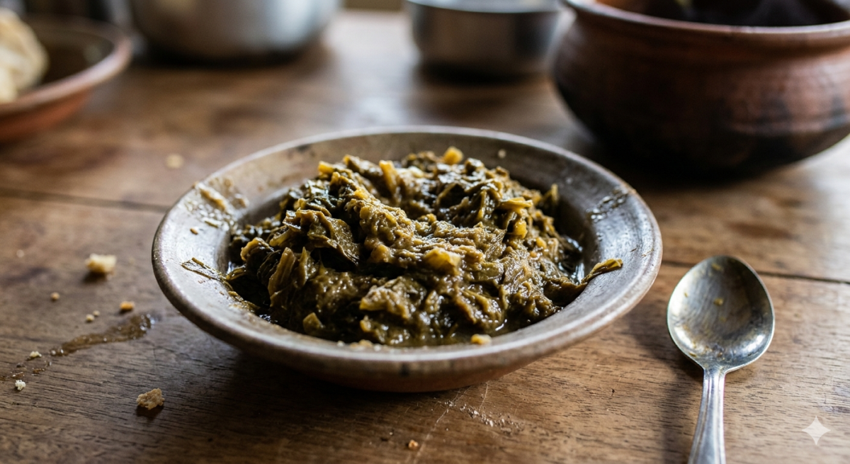 overboiled sukuma wiki.