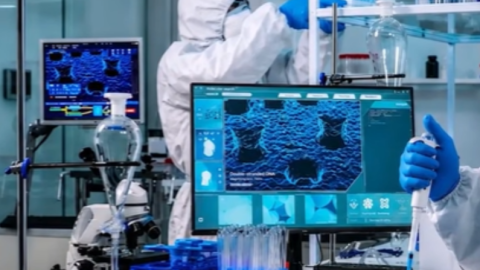 Scientists busy in a lab. PHOTO/Screengrab by K24 Digital