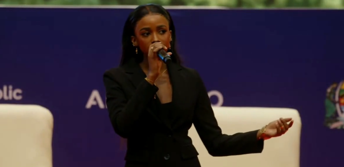 Singer Abby Charms lights up stage in front of Kindiki and other senior officials