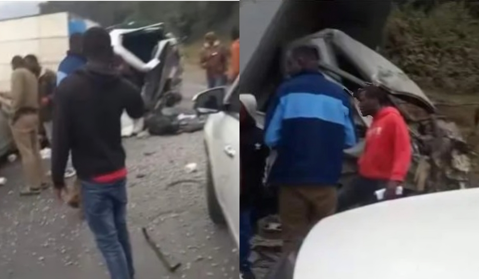 Heavy traffic on Mai Mahiu escarpment after multiple car accidents