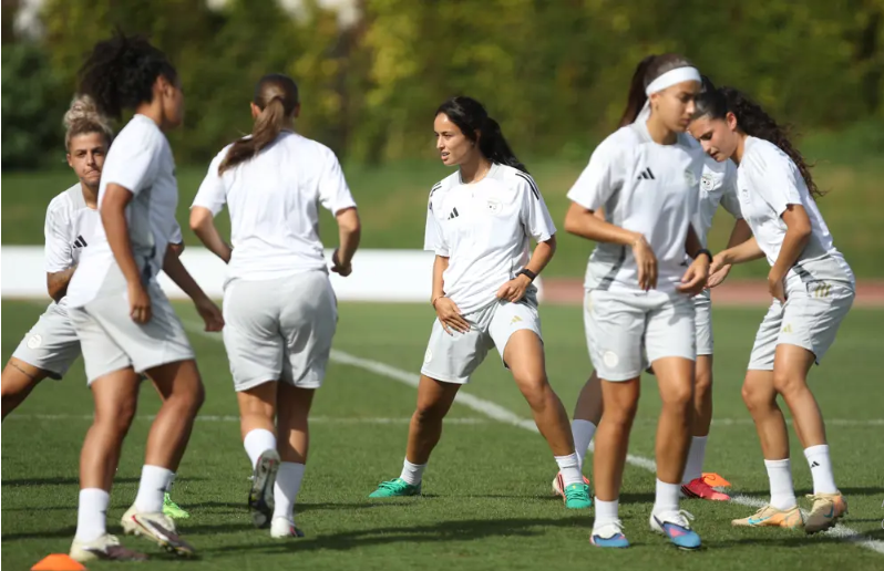Algeria players in training ahead of their 2026 WAFCON third-place play-off on Saturday, August 16, 2026 at the Olympic Stadium in Rabata, Morocco. PHOTO/https://www.cafonline.com
