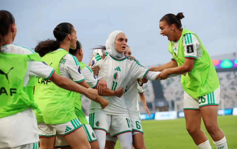 Algeria players celebrate after beating Morocco in the 20286 WAFCON third-place play-off on Saturday, August 15, 2026 in Rabat. PHOTO/https://www.cafonline.com