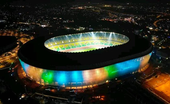 Amahoro stadium at night. PHOTO/@jcniyomugabo/X