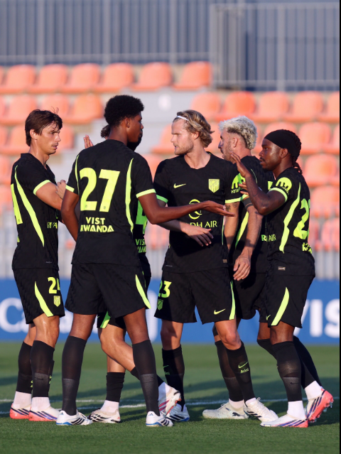 Atletico Madrid players in pre-season. PHOTO/https://www.facebook.com/AtleticodeMadrid/photos