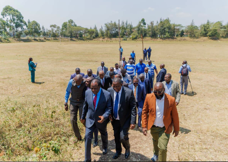 Sports CS Salim Mvurya led a government delegation in delivering President William Ruto's pledge to AFC Leopards on Wednesday, August 5, 2026. PHOTO/https://www.facebook.com/GovernorSalimMvurya